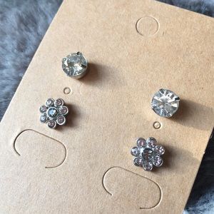 Sparkly Flower Studs